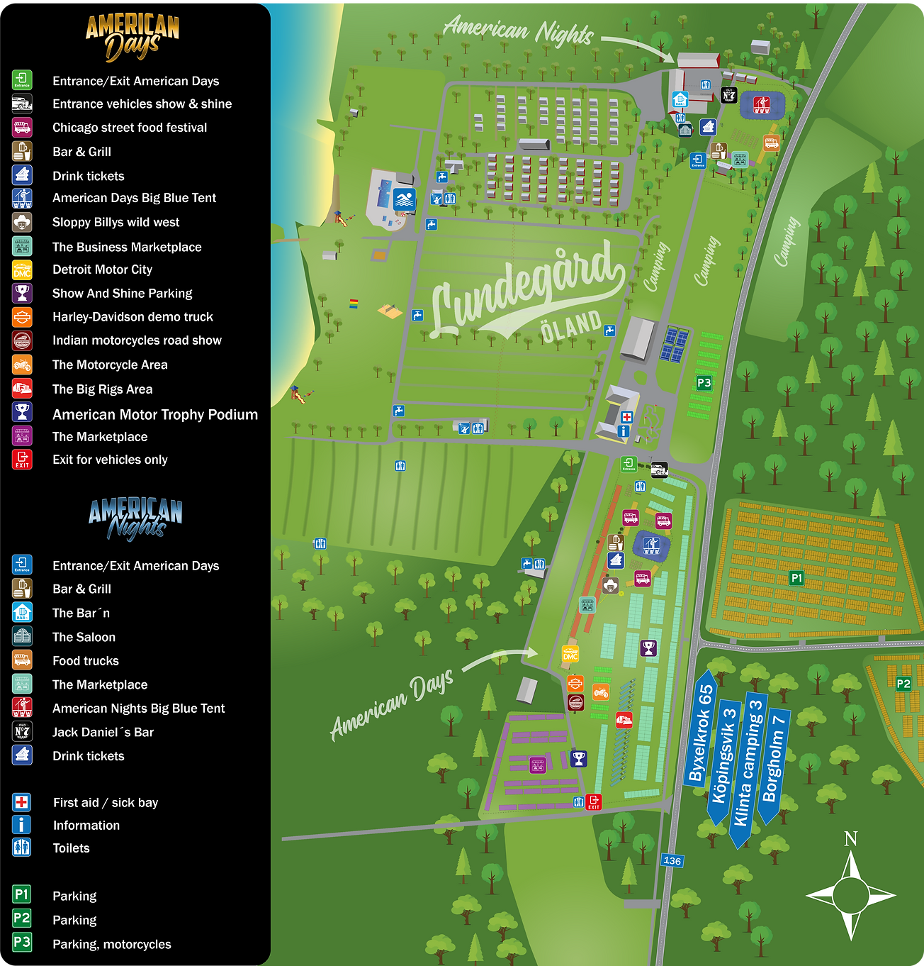 Map of area at American Days 2024 - American Days & American Nights