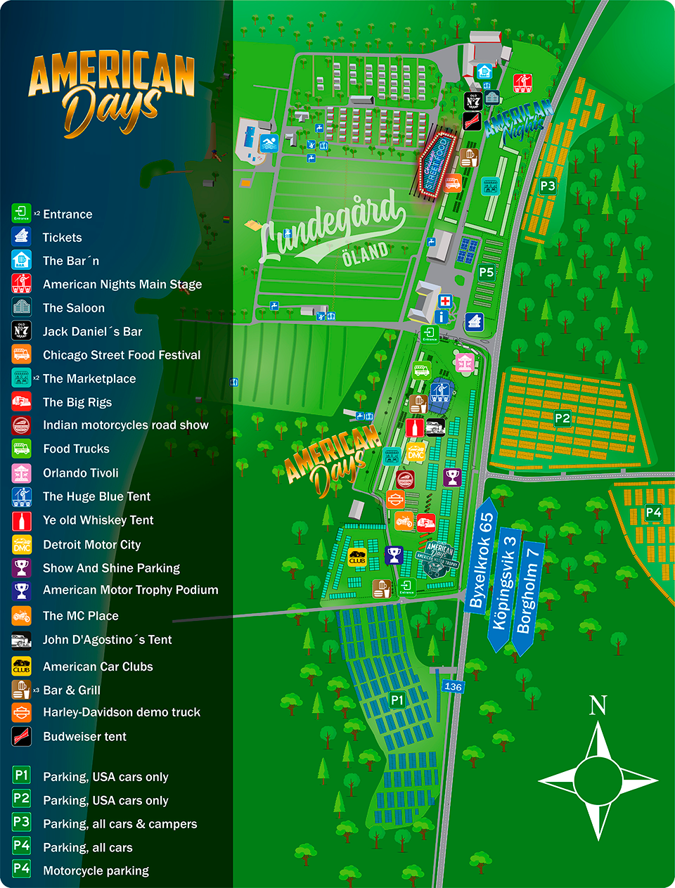 Map of area at American Days 2023 - American Days & American Nights